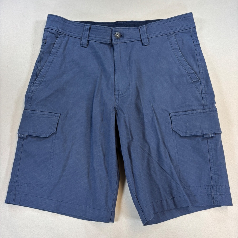Copper Oak Cargo Shorts Mens 32 Blue Ripstop Hiking Outdoor Casual Utility